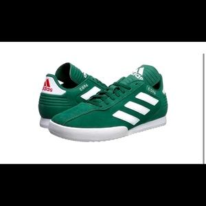 EUC Adidas Copa Super Green White Lace Up Low Top Sneakers